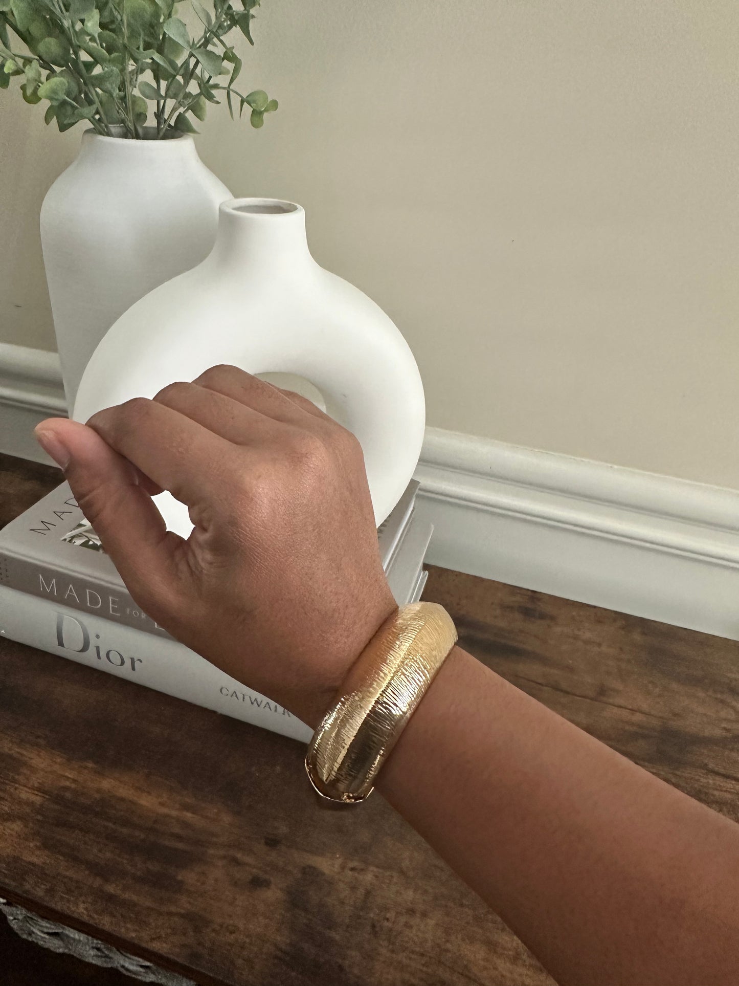Textured Cuff Bangle